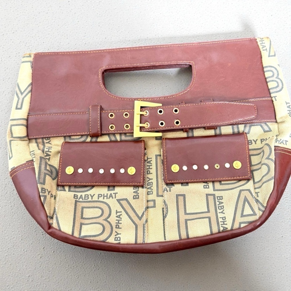 Vintage Baby Phat Logo Belted Tote Purse 👜 Y2K Streetwear